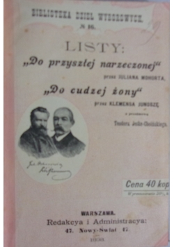 Listy do przyszłej narzeczonej,1898r.