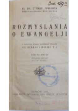 Rozmyślania o ewangelii, 1926r.