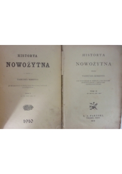 Historya nowożytna, Tom I i II, 1914 r.