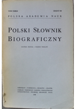 Polski Słownik Biograficzny Zeszyt 99