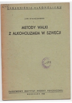 Metody Walki z alkoholizmem w Szwecji, 1948r.