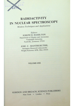 Radioactivity in nuclear spectroscopy