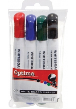 Marker do tablic etui 4szt OPTIMA