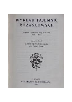 Wykład Tajemnic Różańcowych ,1929r.