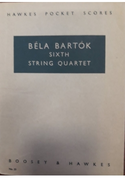 Sixth string quartet, 1941 r., nuty