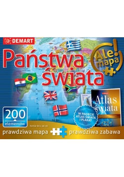 Puzzle Państwa świata + atlas