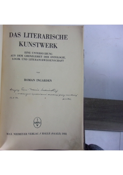Das Literarische Kunstwerk, 1931 r.