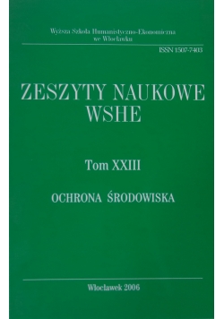 Zeszyty Naukowe WSHE, tom XXIII