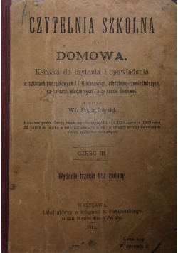 Czytelnia szkolna i domowa, 1911r.