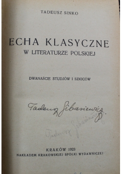 Echa klasyczne 1923r