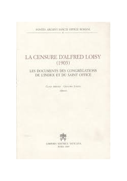 La censure D'Alfred Loisy
