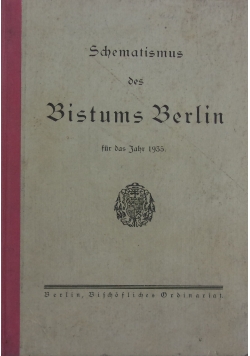 Schematismus des Bistums Berlin ,1935 r.