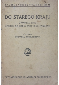 Do starego kraju, 1935 r.