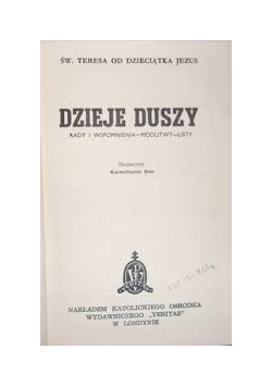 Dzieje Duszy. Rady i wspomnienia. Modlitwy-listy