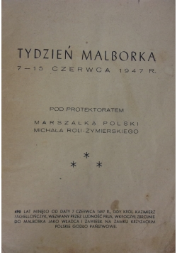 Tydzień Malborka, 1947r.