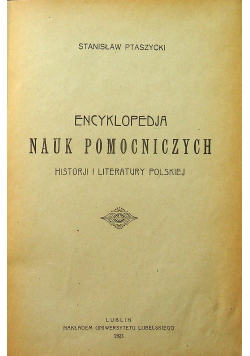 Encyklopedja nauk pomocniczych 1921 r