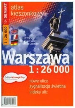 Warszawa 1:26 000 kieszonkowy atlas miasta