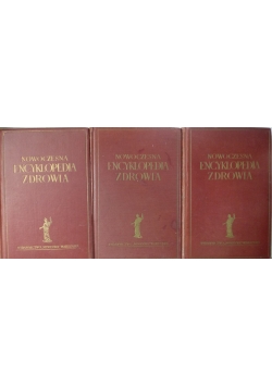 Nowoczesna Encyklopedia Zdrowia, zestaw 3 książek, 1938 r.