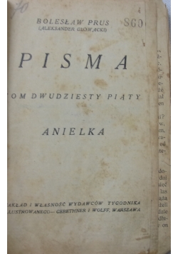 Pisma , tom 25. Anielka, 1926r