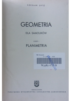 Geometria dla samouków ,cz.1