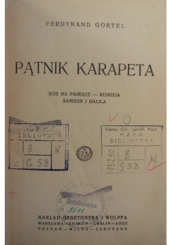 Pątnik Karapeta,1930 r.