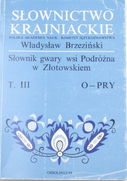 Słownictwo Krajniackie Tom III