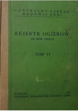 Rejestr ogierów tom VI