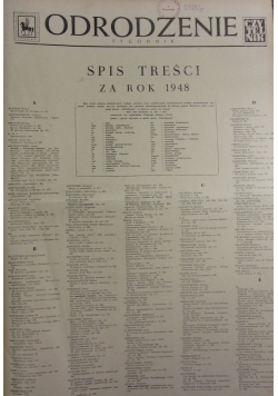 Odrodzenie tygodnik nr od 1 do 47, 1948r.