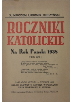 Roczniki Katolickie, 1938r.