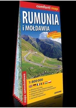 Comfort!map Rumunia, Mołdawia 1:80 0000 mapa 2018
