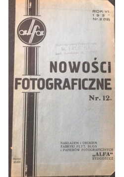Nowości fotograficzne, wybrane numery 1931-1937