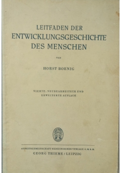 Leitfaden der Entwicklungsgeschichte des Menschen, 1950 r.