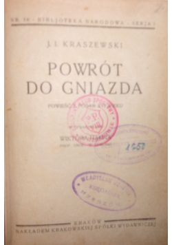 Powrót do Gniazda,1923r.