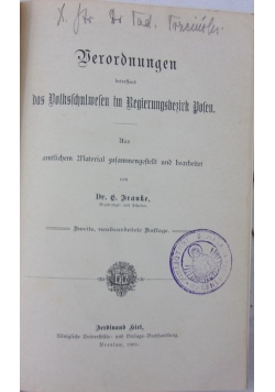 Verordnungen,1905 r.