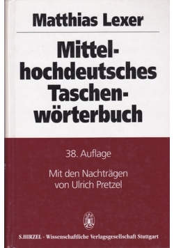 Mittelhochdeutsches Taschenwortenbuch
