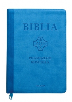 Biblia Pierwszego Kościoła błękitna z paginatorami i suwakiem