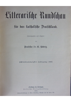 Litterarische Rundschau fur das katholische  Deutschland , 1902r.