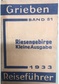 Griebens Reisefuhrer, 1933 r.
