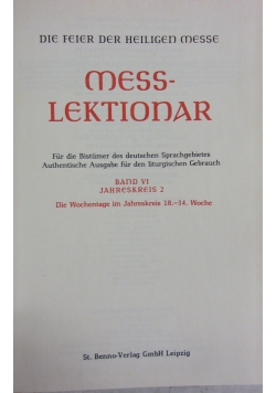 Mess lektionar VI