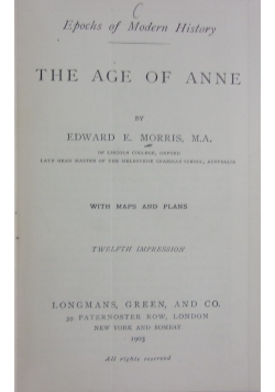 The age of anne, 1903 r.