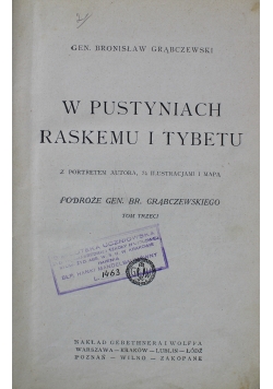 W Pustyniach Raskemu i Tybetu 1925r.