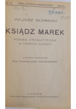 Ksiądz Marek, 1921r