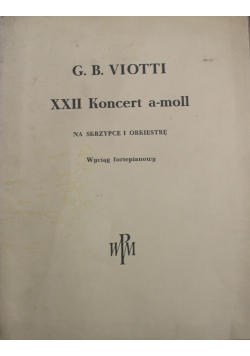 XXII Koncert a moll