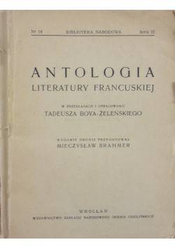 Antologia literatury francuskiej, 1950 r.