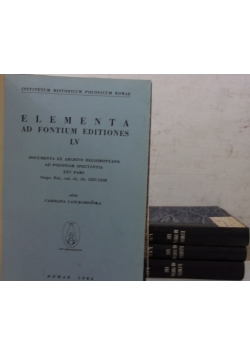 Elementa ad fontium editiones, zestaw 4 książek