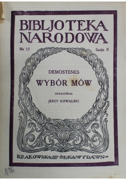 Demostenes wybór mów 1922 r.