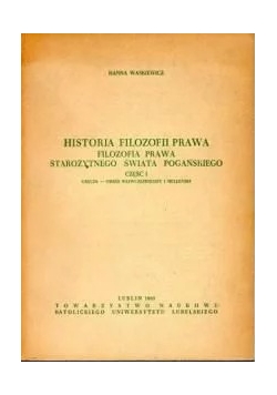Historia filozofii prawa ,cz.I