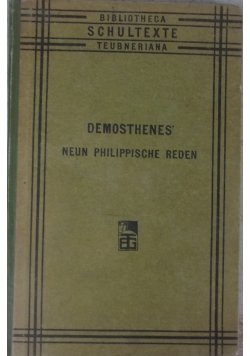 Demosthenes' Neun Philippische Reden, 1906 r.