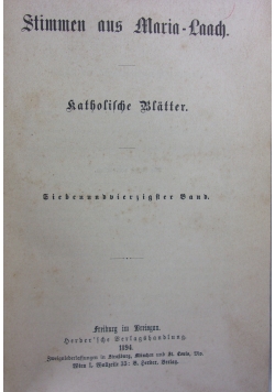 Stimmen aus Maria-Laach,1894r.