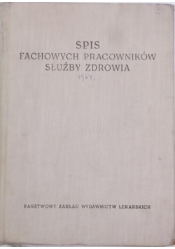 Spis fachowych pracowników służby zdrowia
